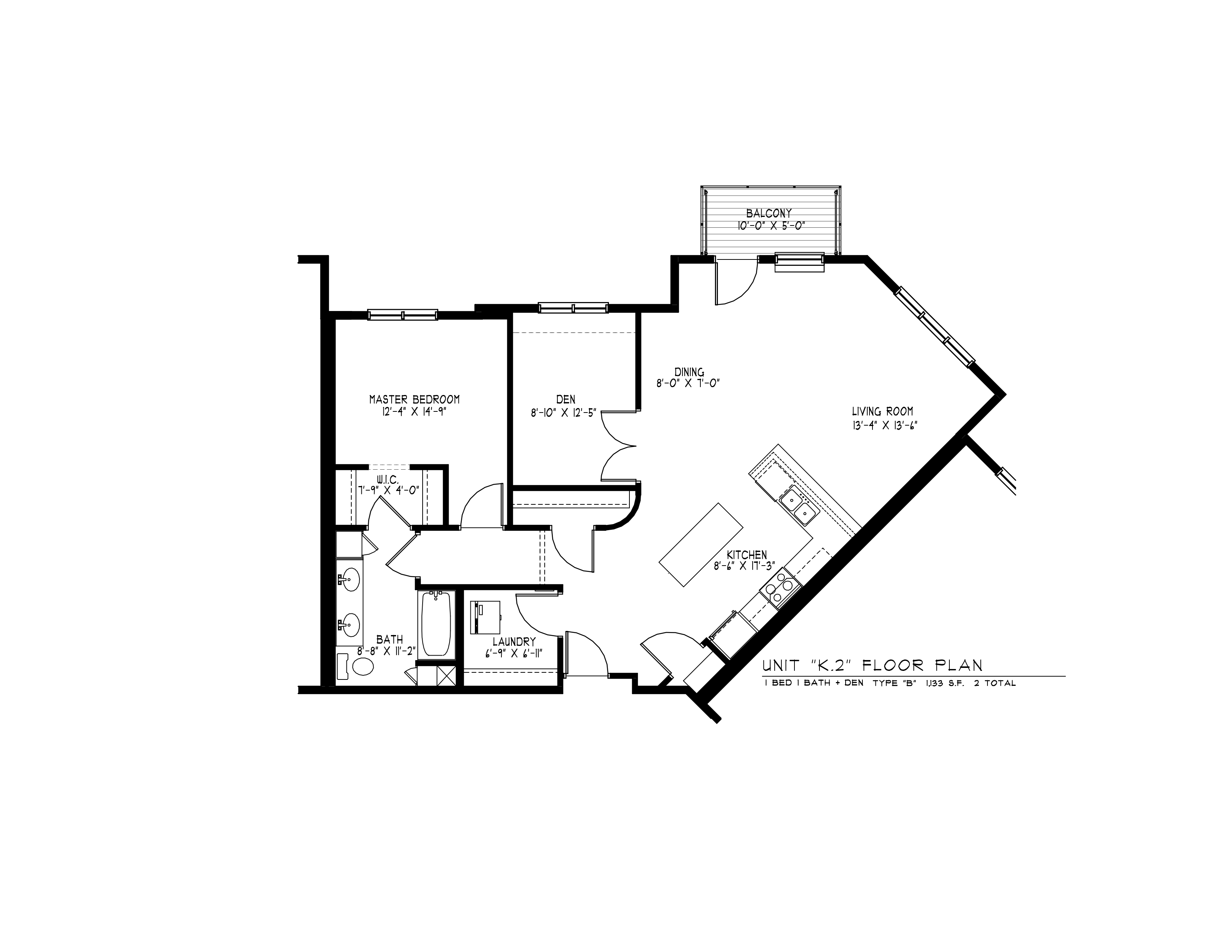 1 Bedroom Floor Plan 6