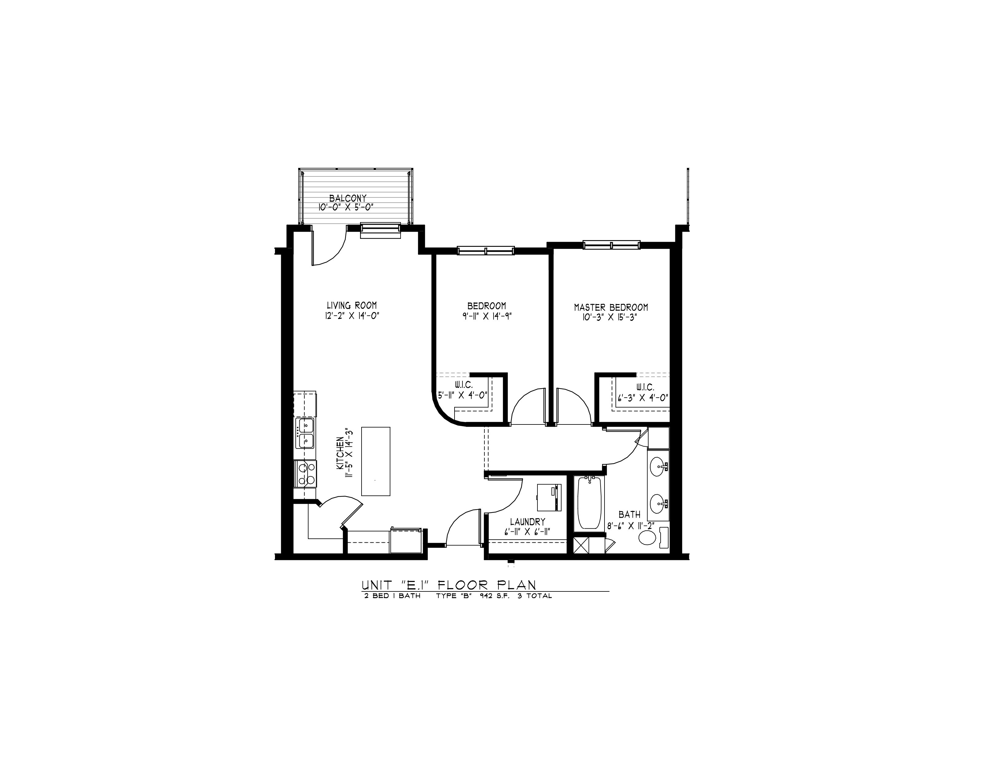 2 Bedroom Floor Plan 2