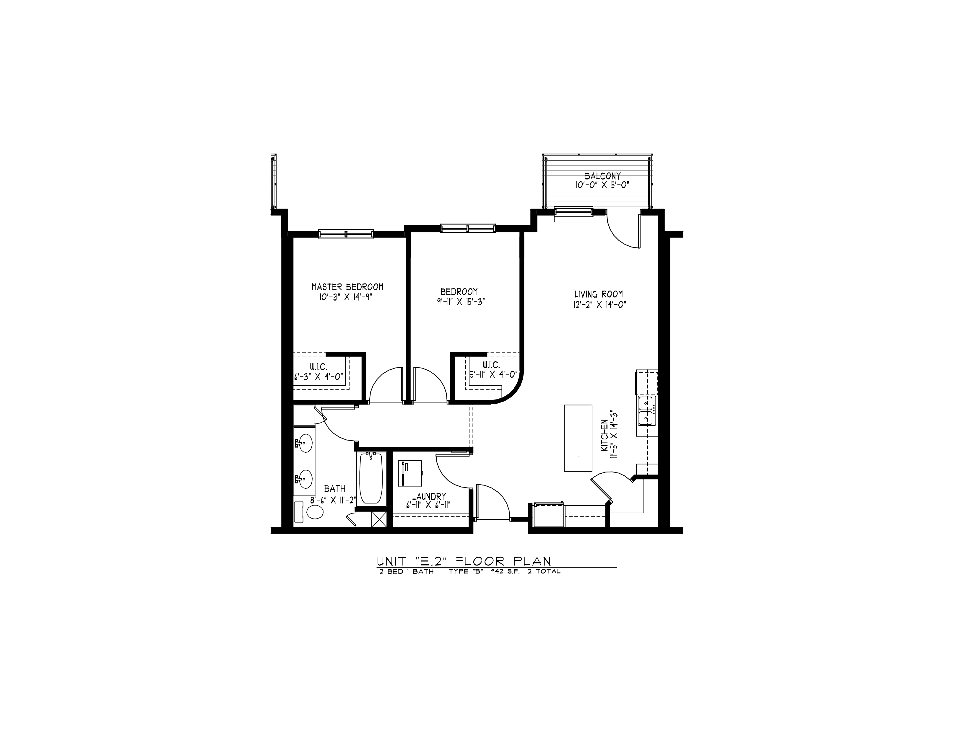 2 Bedroom Floor Plan 3