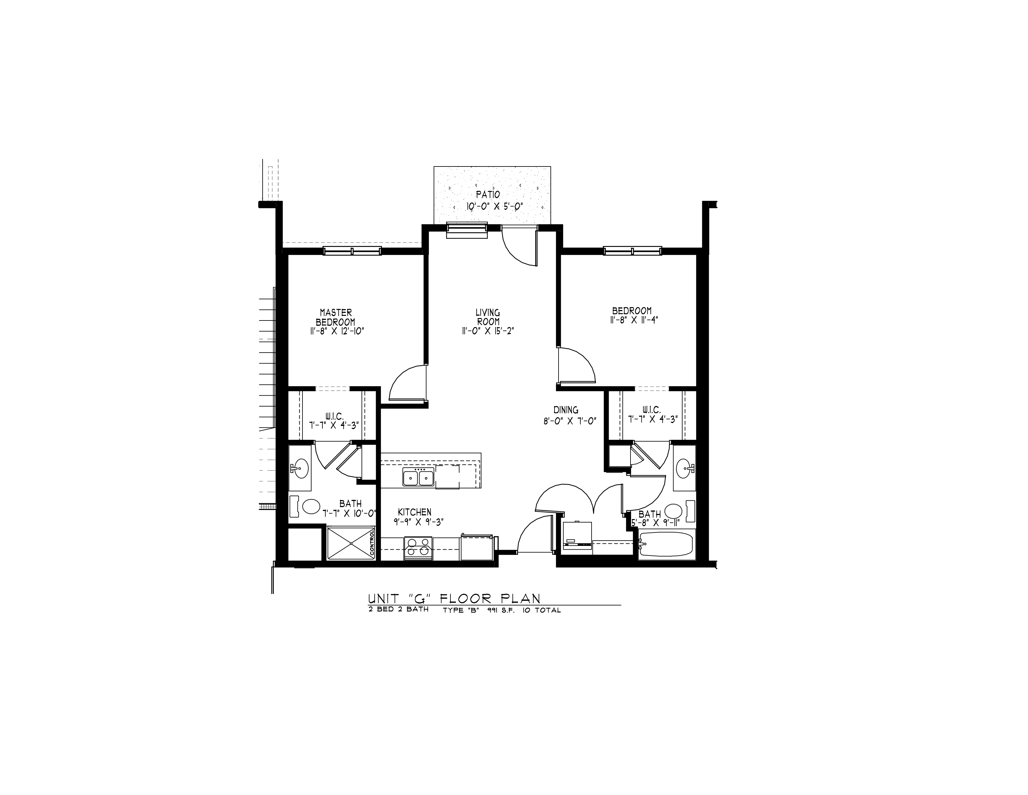 2 Bedroom Floor Plan 6
