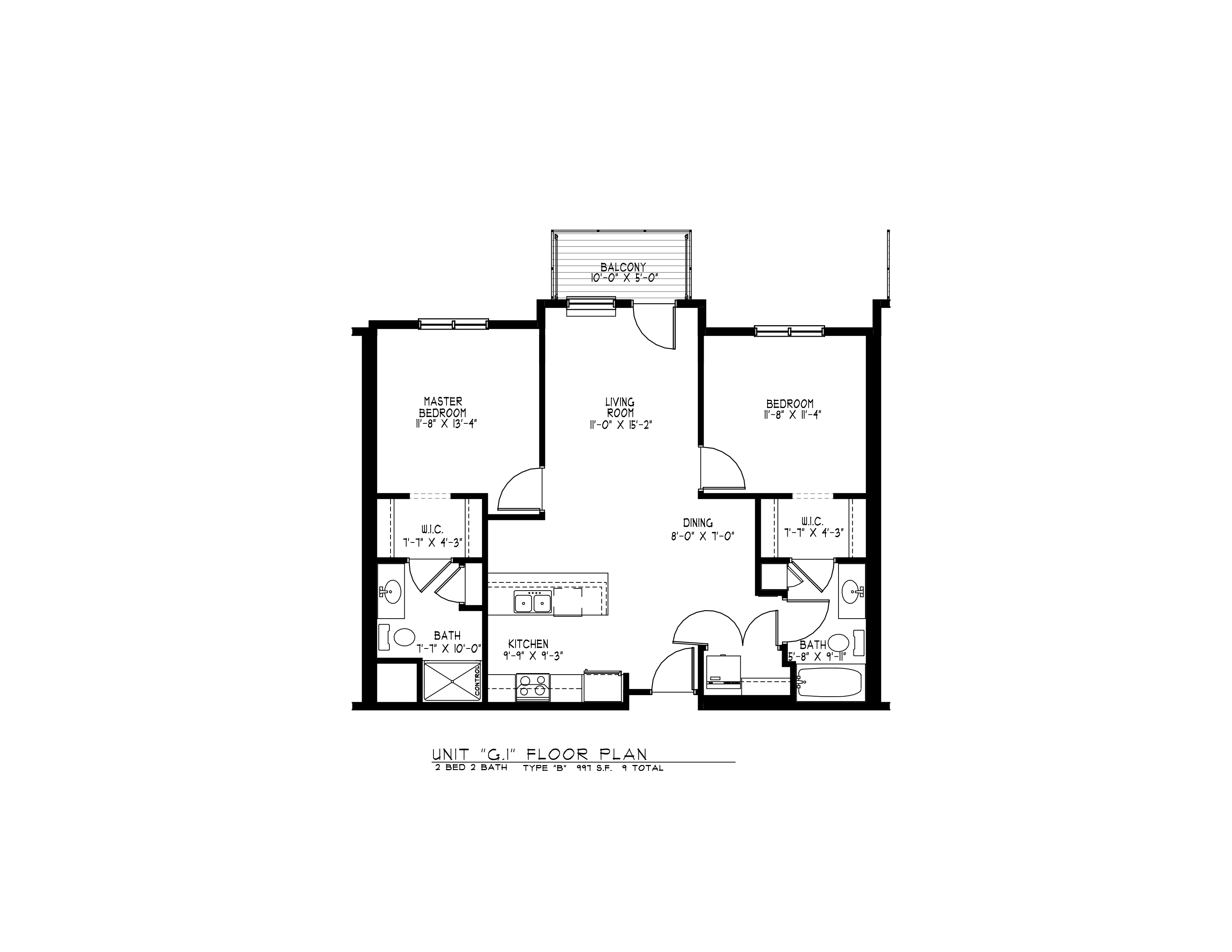 2 Bedroom Floor Plan 7
