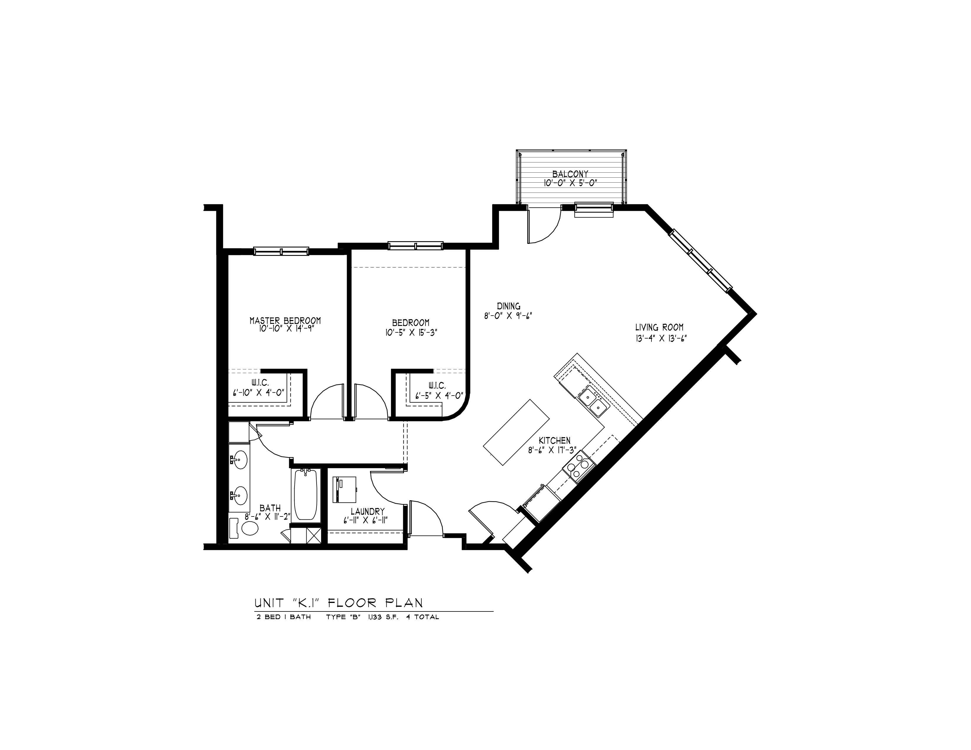 2 Bedroom Floor Plan 12